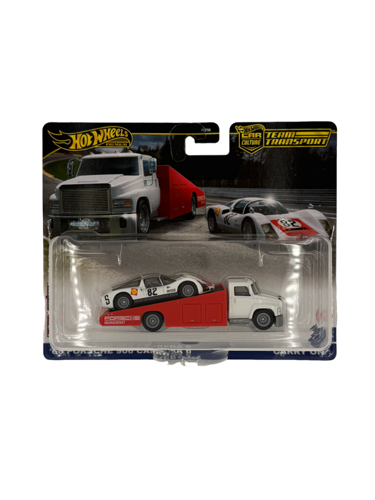 Hot Wheels Premium Team Transport Autos Carry On Transporter und '66 Porsche 906 Carrera