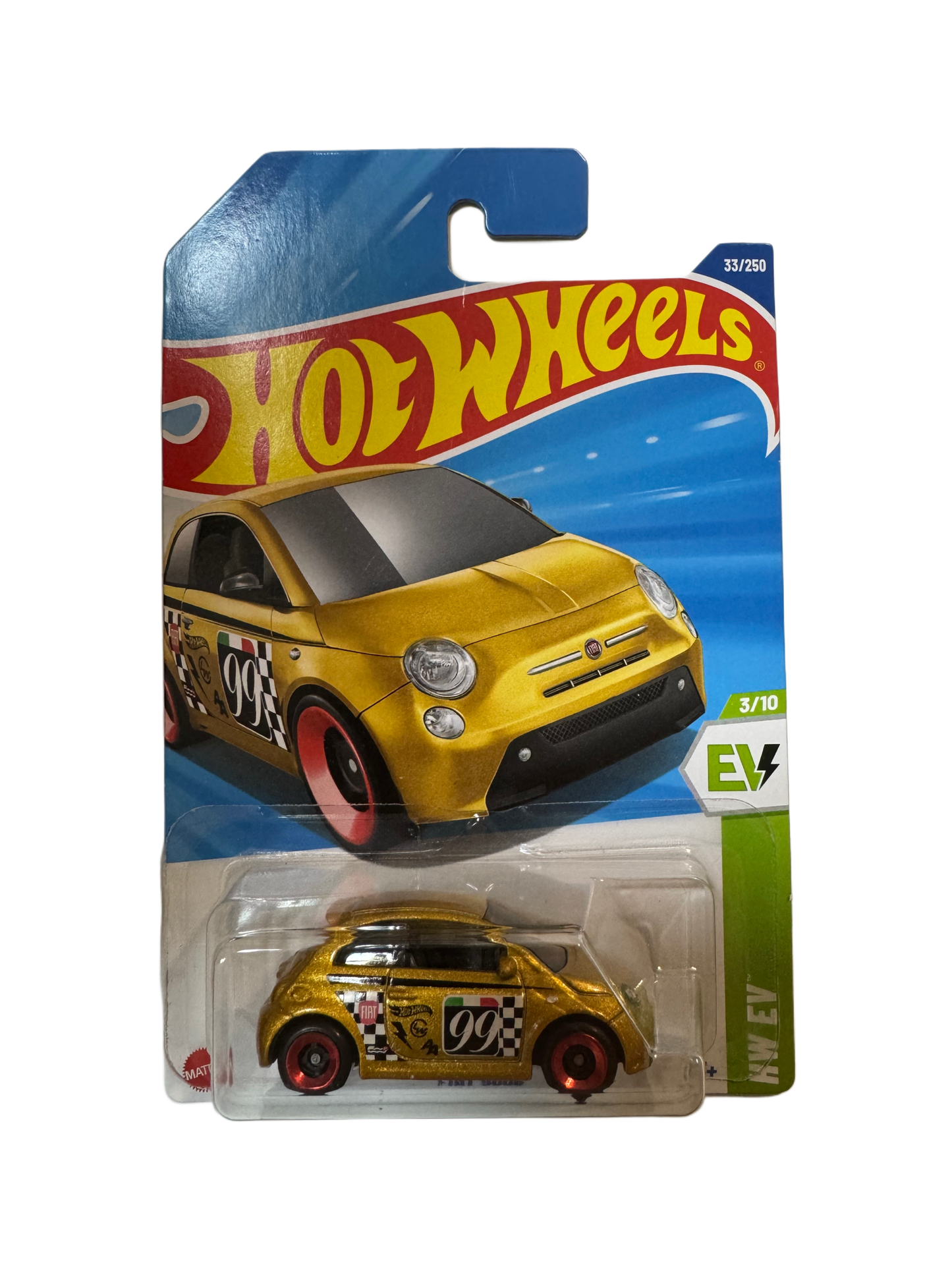 Hot Wheels Fiat 500e ( Long Card )